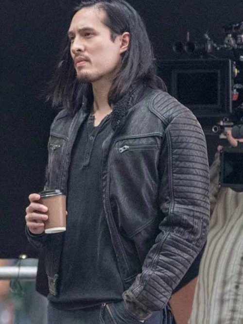 Falcon and The Winter Soldier Desmond Chiam Quilted Black Leather Jacket