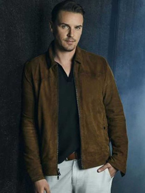 Riley Smith Nancy Drew Brown Suede Leather Bomber Jacket