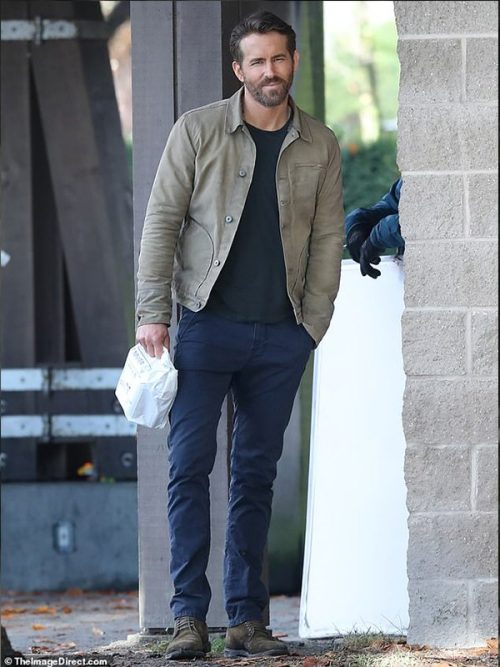 The Adam Project Ryan Reynolds Grey Cotton Jacket
