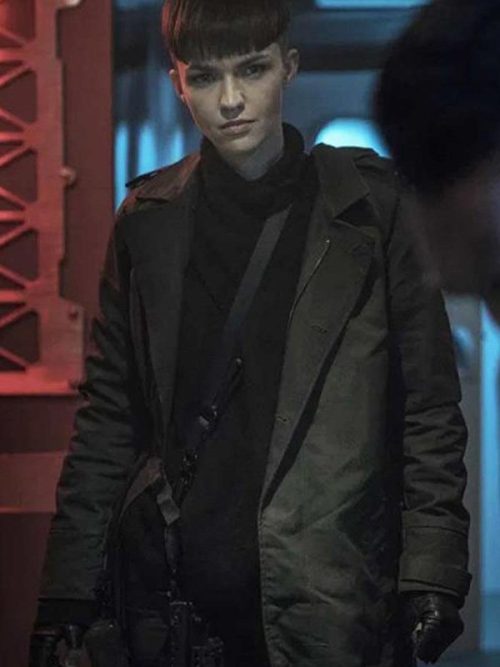 Ruby Rose SAS: Red Notice Black Mid-length Coat