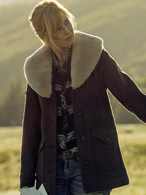 Pure Wool Yellowstone Beth Dutton Shearling Coat