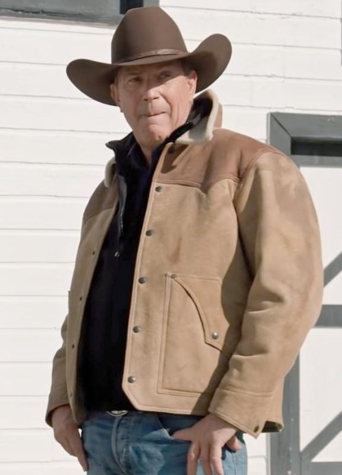 Yellowstone S03 John Dutton Shearling Brown Jacket
