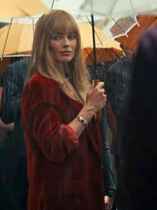 A Big Bold Beautiful Journey Margot Robbie Red Velvet Blazer