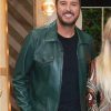 American-Idol-2025-Luke-Bryan-Green-Leather-Jacket