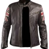 Biker Vintage Cafe Racer Brown Leather Jacket