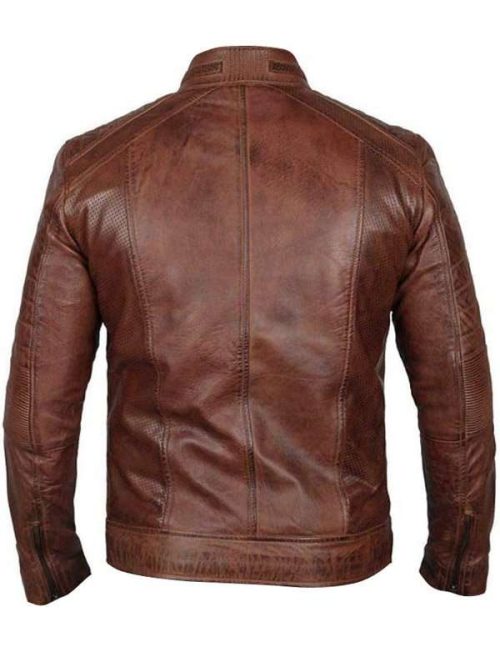 Cafe Racer Brown Distressed Jacket