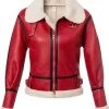Christmas-Womens-Red-Real-Leather-Jacket