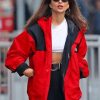 Street-Style-Emily-Ratajkowski-Red-Jacket