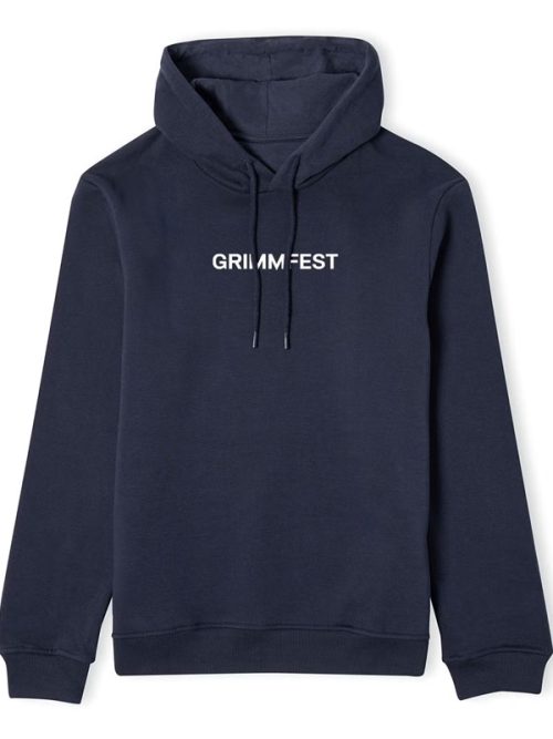Stylish Men Grimmfest Blue Pullover Hoodie