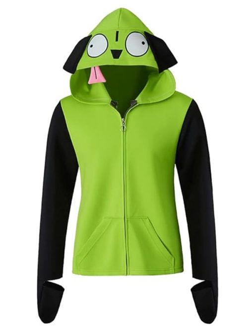 Gir Green Hoodie: Invader Zim Fan Apparel