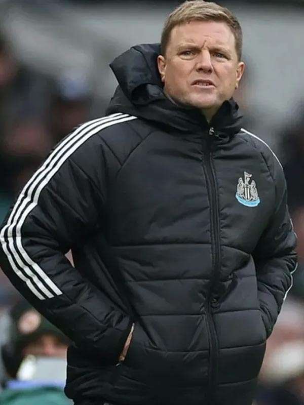 Eddie Howe Black Puffer Hooded Jacket - Image 2