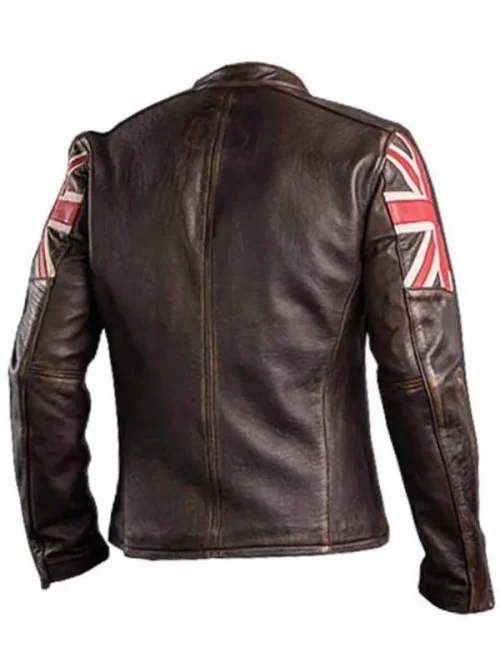 Biker Vintage Cafe Racer Brown Leather Jacket