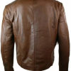 Men’s Casual Slim Fit Brown Leather Jacket