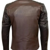 Men’s Classic Cafe Racer Brown Leather Jacket