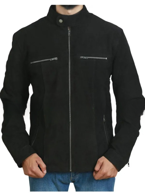 Mens Leather Biker Jacket