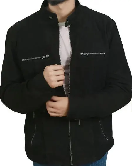 Mens Leather Biker Jacket