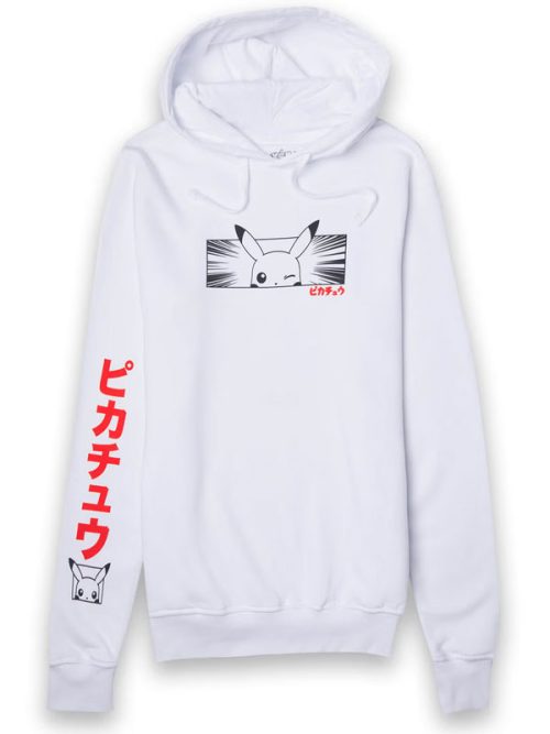 Stylish White Pokemon Pikachu Hoodie