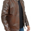 Stylish Brown Leather Biker Jacket