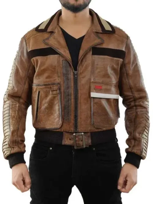 Video-Game-Star-Wars-Jedi-Survivor-Bomber-Brown-Leather-Jacket