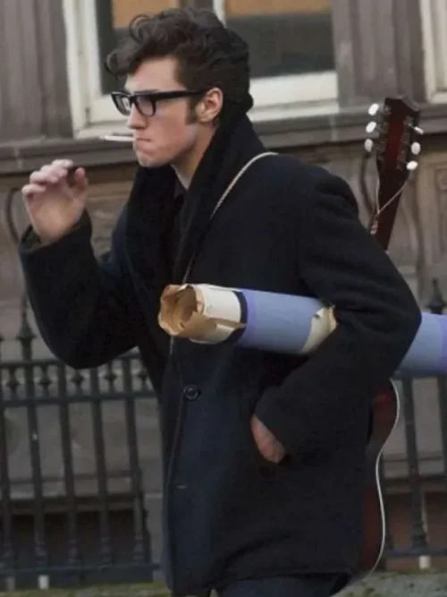 Men's Black Wool Coat - Nowhere Boy Inspired