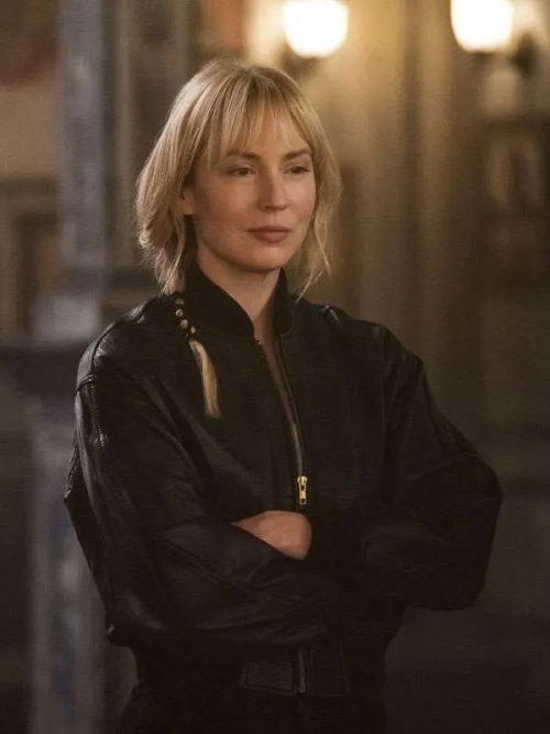 Black Leather Parker Jacket: Leverage Redemption