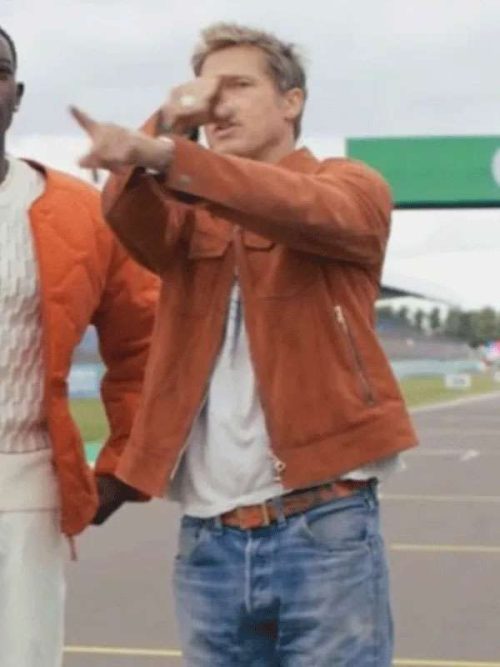 Brad Pitt Suede Leather Jacket - F1 Inspired