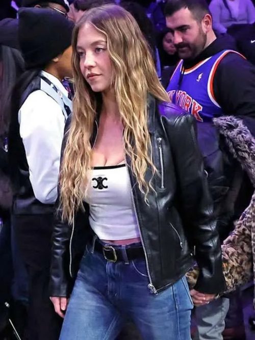 Black Leather Jacket - Inspired by Sydney Sweeney
