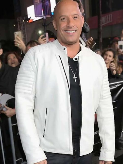 Men's White Cafe Racer Jacket - Vin Diesel xXx Inspired